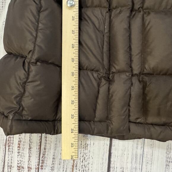 The North Face 600 Down Puffer Coat XS Long Brown Hooded Goose Fill Jacket - Picture 5 of 9